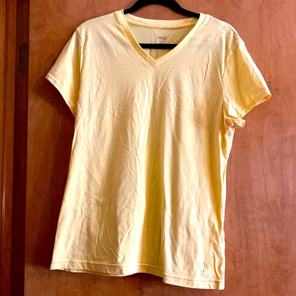 Danskin now, butter yellow tshirt! Perfect condition!